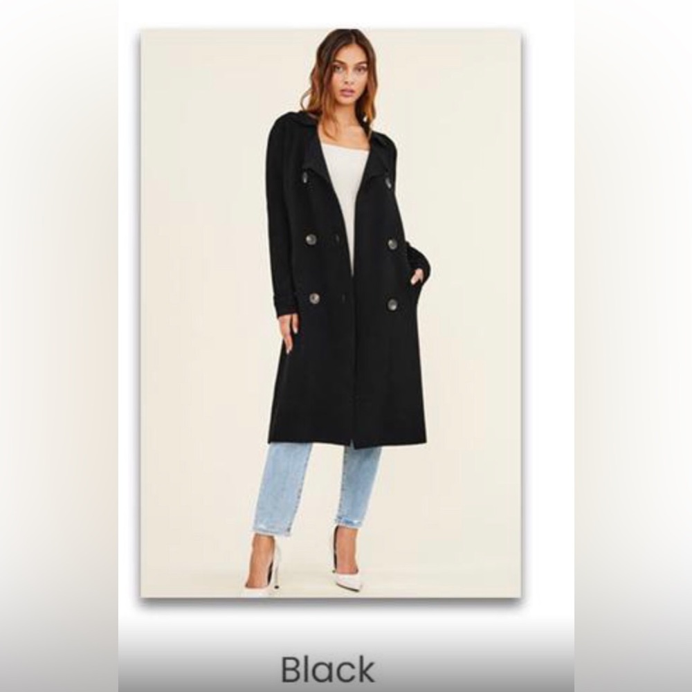 Black long cardigan sweater/coat